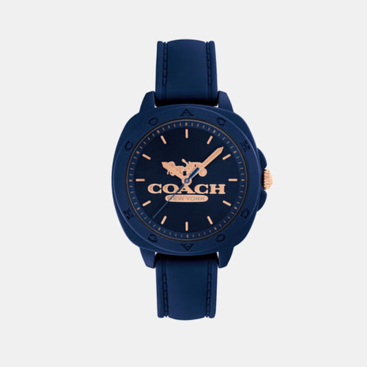 Kitt Women Quartz Navy Dial Analog Silicone Watch 14504540