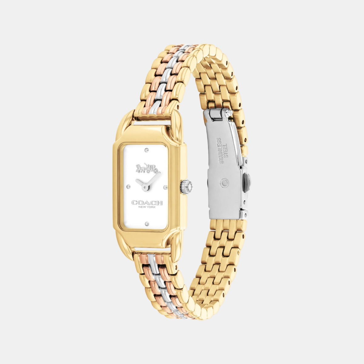 Cadie Women Quartz White Dial Analog Stainless Steel Watch 14504550