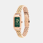 Cadie Women Quartz Green Dial Analog Stainless Steel Watch 14504551