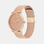 Elliot Women Quartz Rose Gold Dial Analog Stainless Steel Watch 14504554