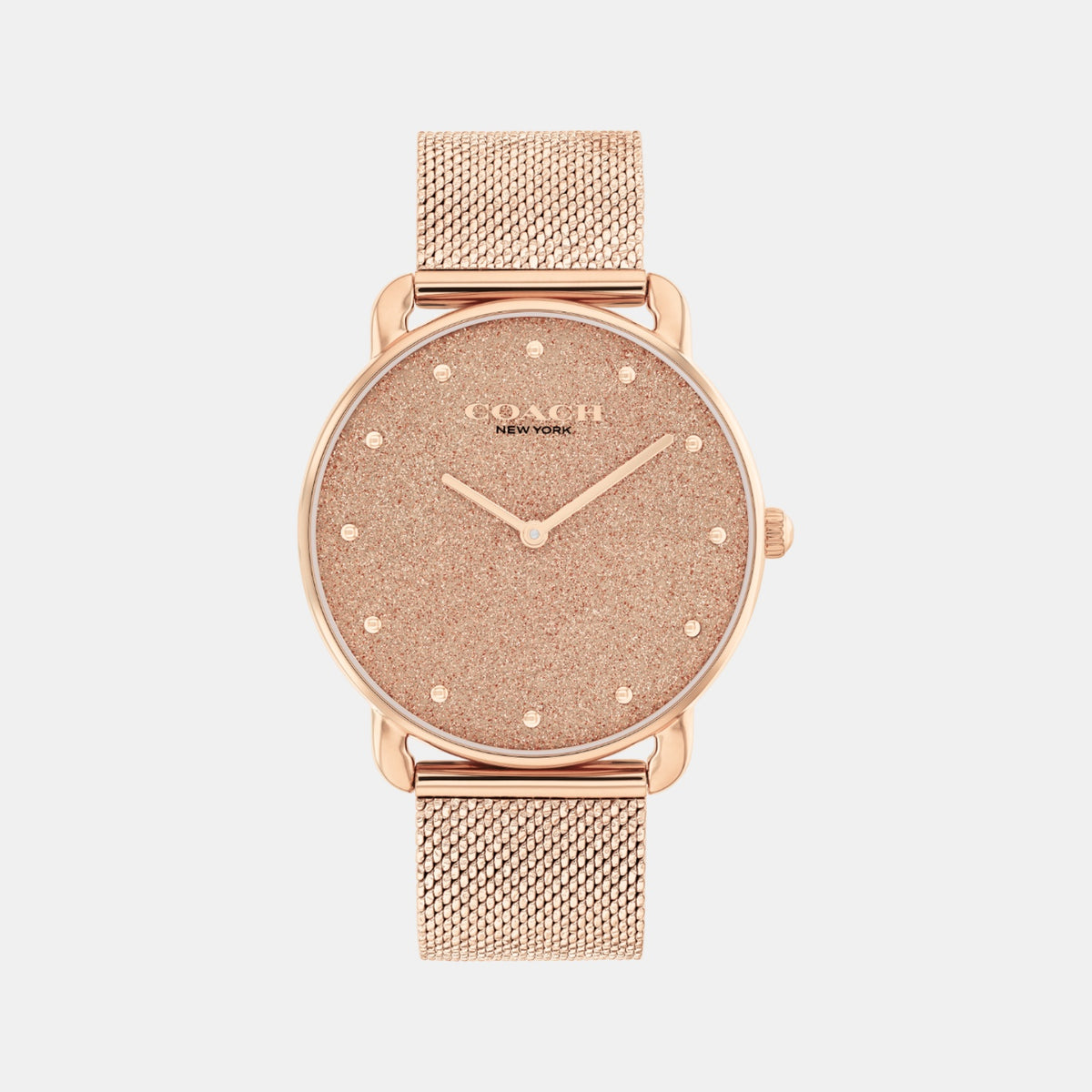 Elliot Women Quartz Rose Gold Dial Analog Mesh Watch 14504554