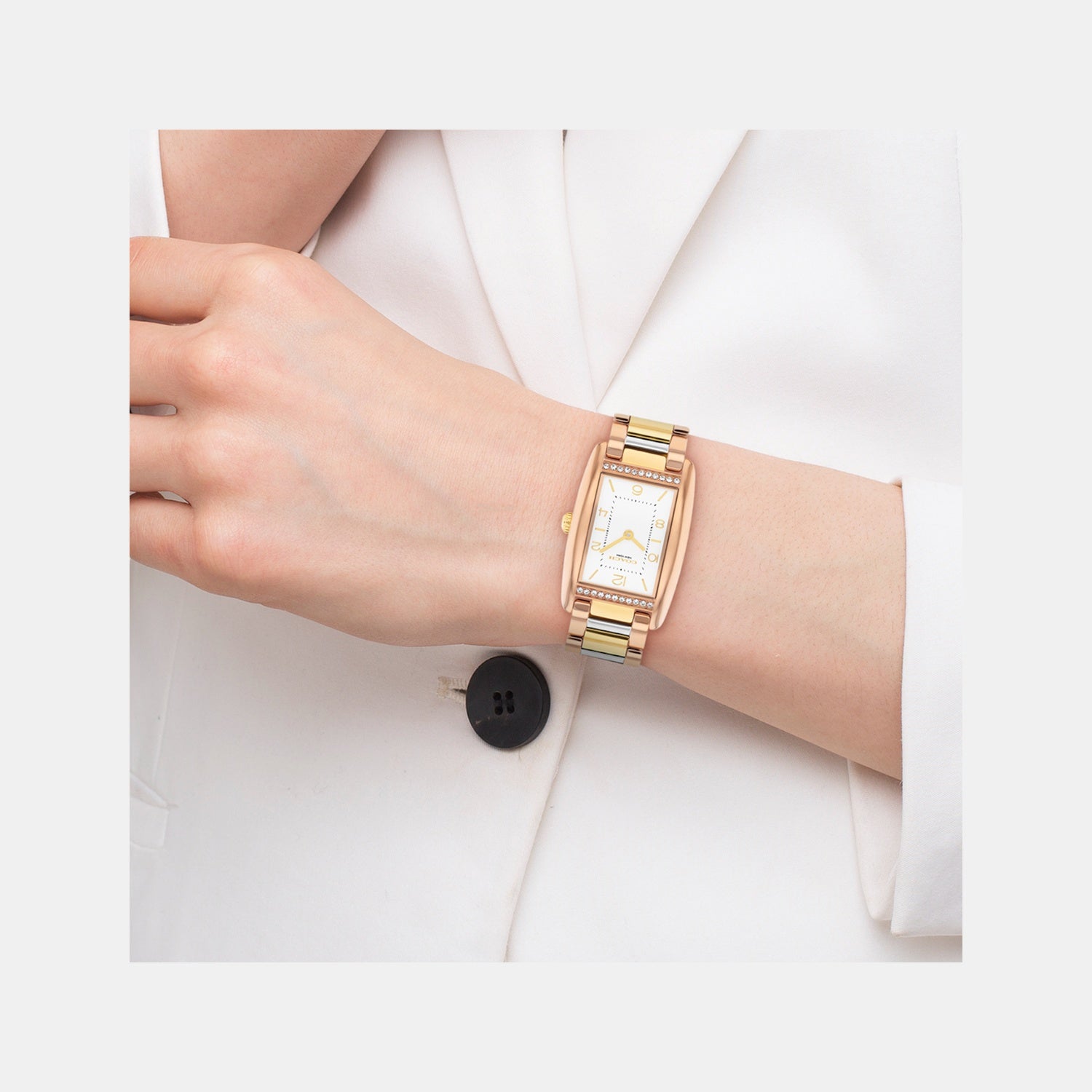 Reese Women Quartz Silver White Dial Analog Stainless Steel Watch 14504561