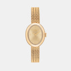 Sammy Women Quartz Gold Dial Analog Mesh Watch 14504567
