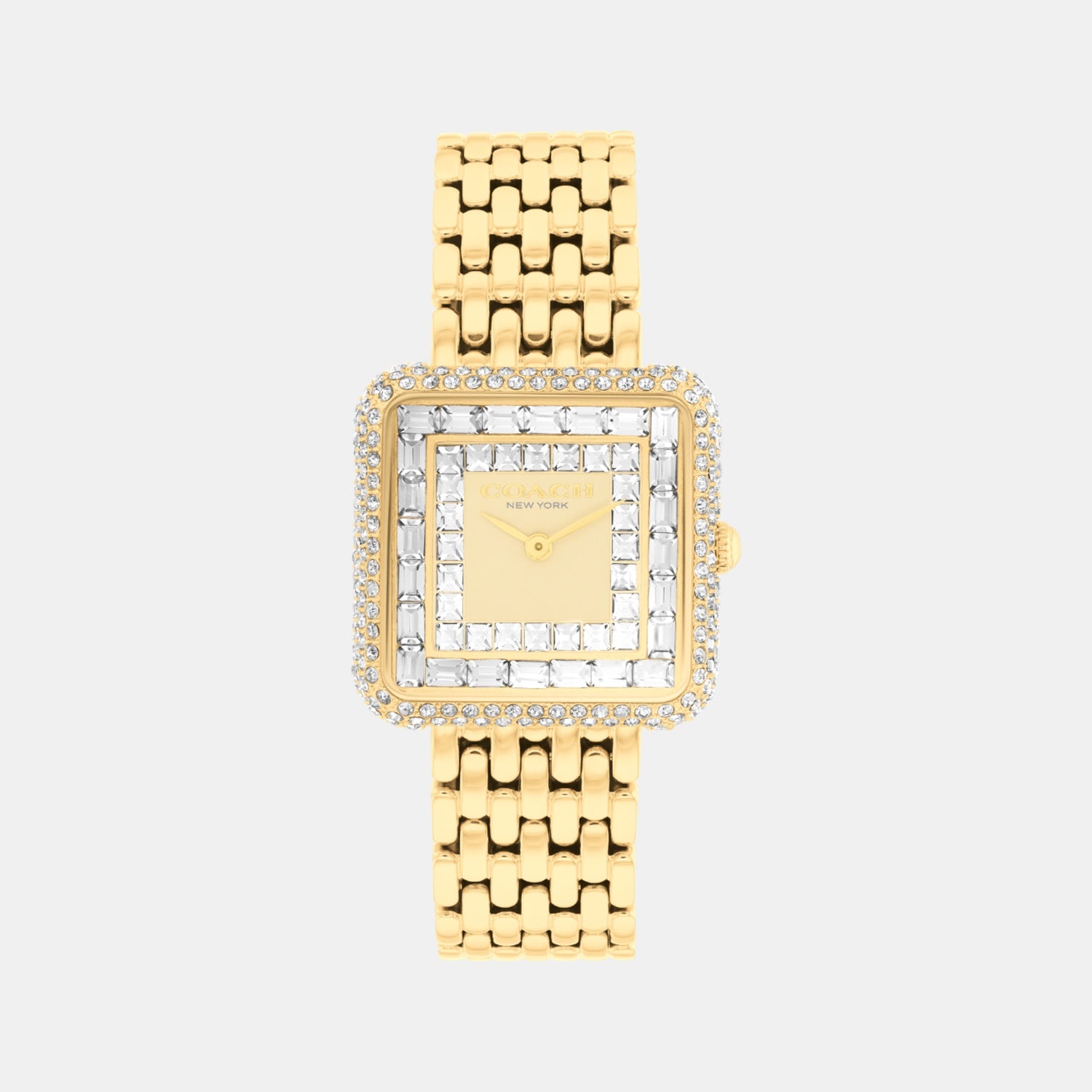Cass Women Quartz Light Gold Dial Analog Stainless Steel Watch 14504576