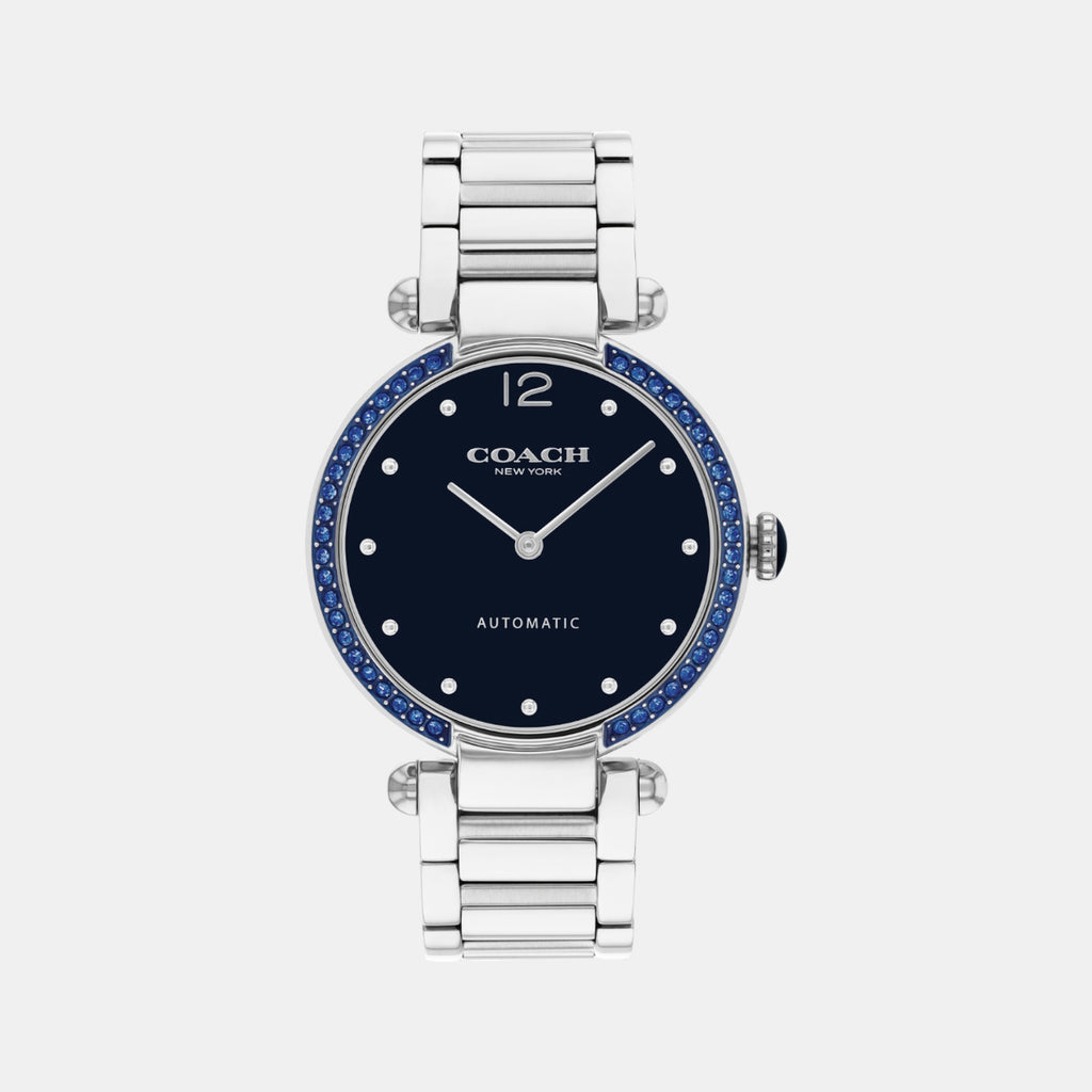Cary Women Automatic Navy Dial Analog Stainless Steel Watch 14504578