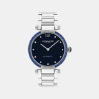 Cary Women Automatic Navy Dial Analog Stainless Steel Watch 14504578