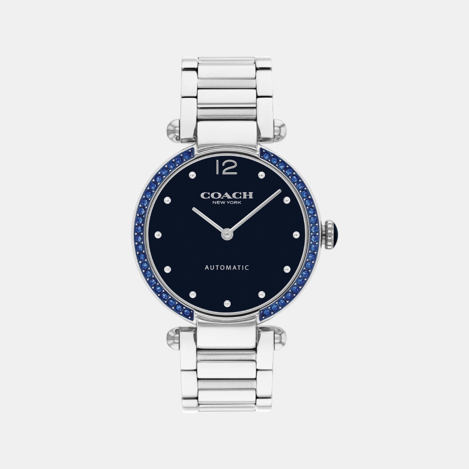 Cary Women Automatic Navy Dial Analog Stainless Steel Watch 14504578