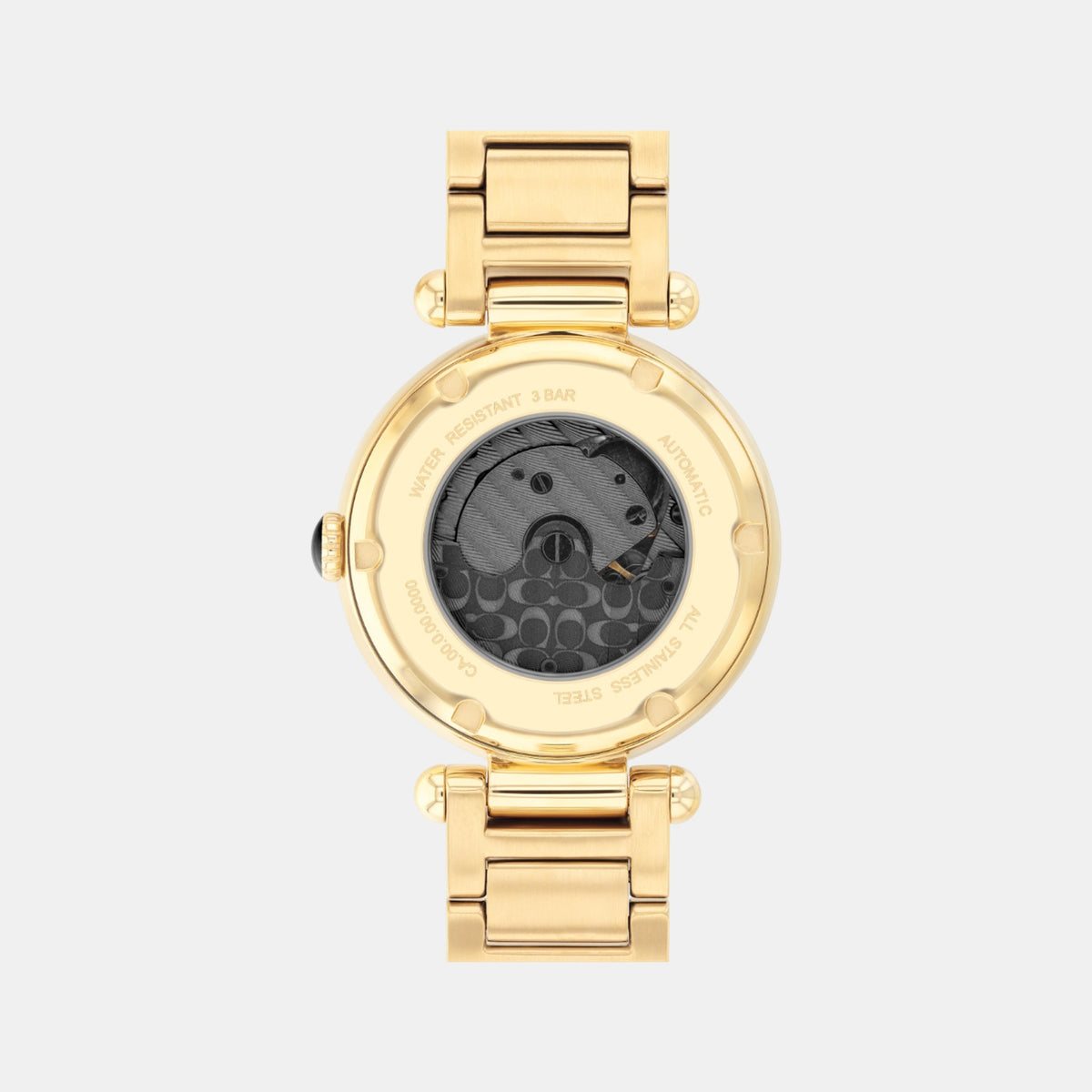 Cary Women Automatic Black Dial Analog Stainless Steel Watch 14504579