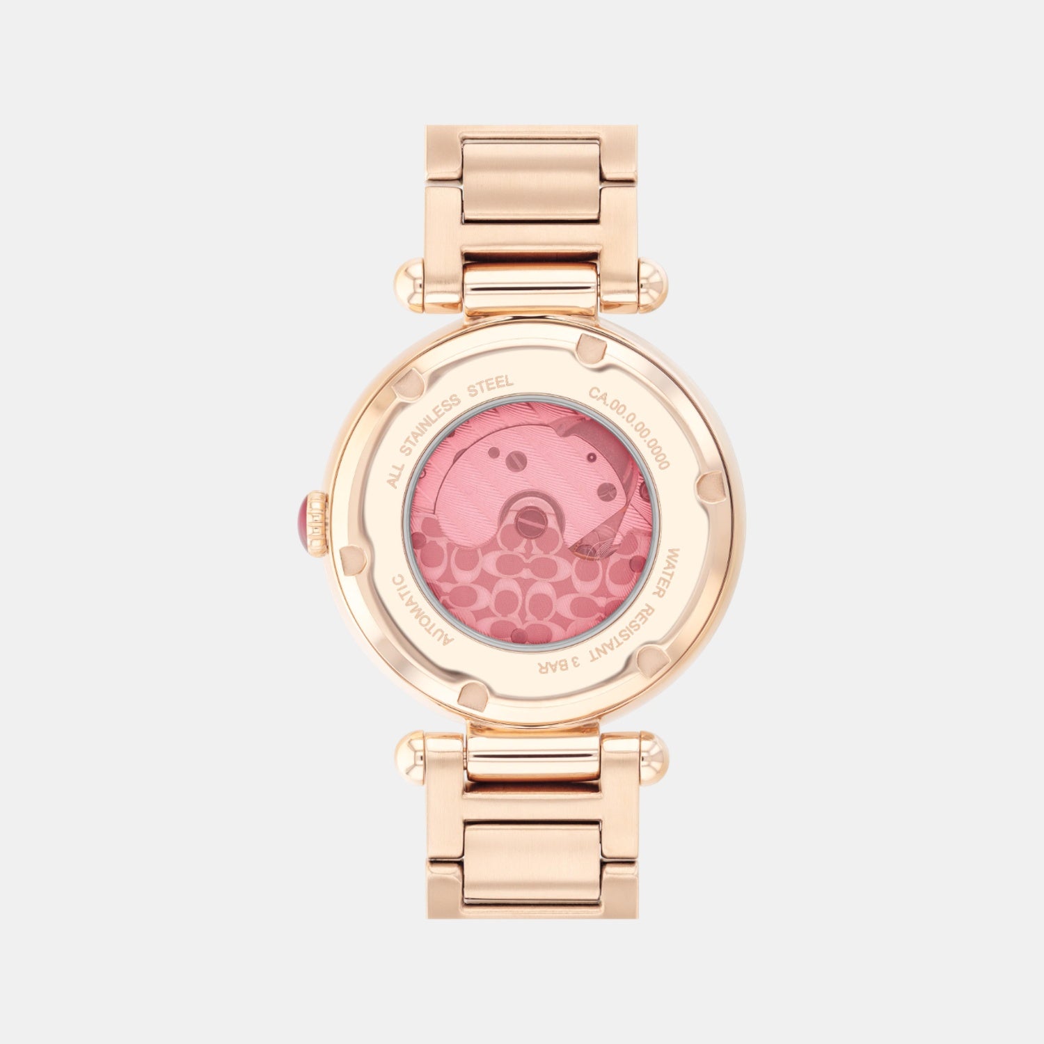 Cary Women Automatic Pink Dial Analog Stainless Steel Watch 14504581