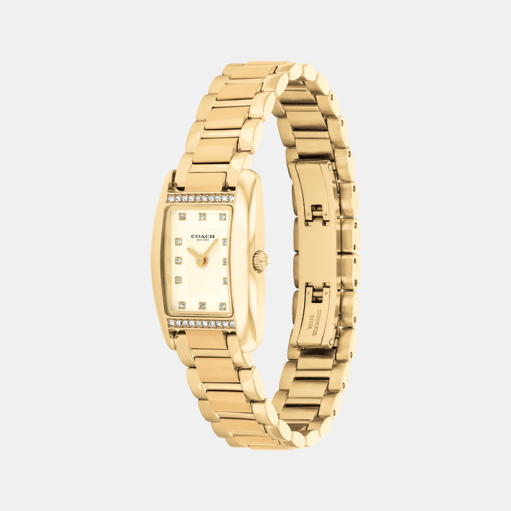 Reese Women Quartz Gold Dial Analog Stainless Steel Watch 14504588