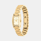 Reese Women Quartz Gold Dial Analog Stainless Steel Watch 14504588