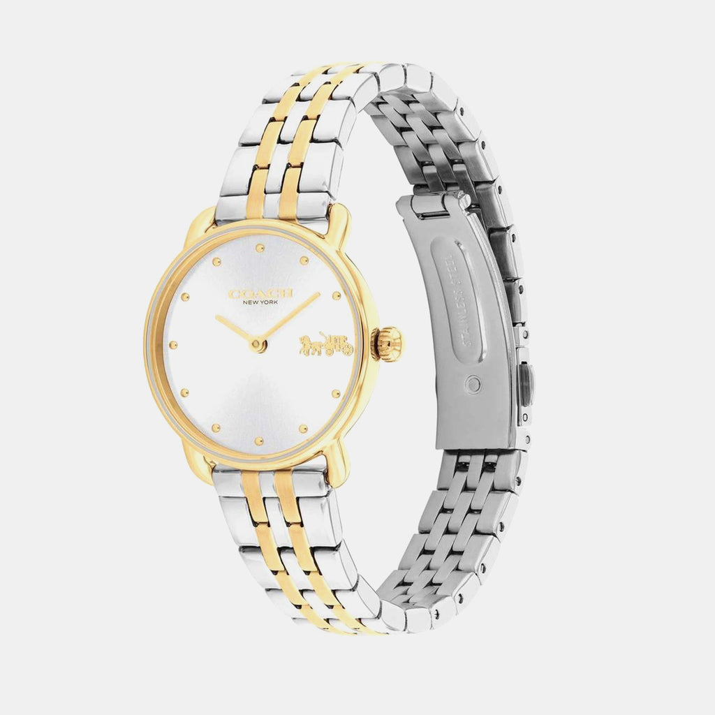 Women Quartz Silver Dial Analog Stainless Steel Watch 14504618