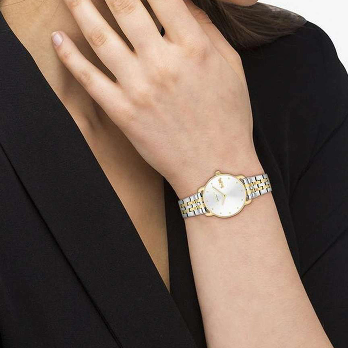 Elliot Women Quartz Silver Dial Analog Stainless Steel Watch 14504618