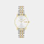 Women Quartz Silver Dial Analog Stainless Steel Watch 14504618