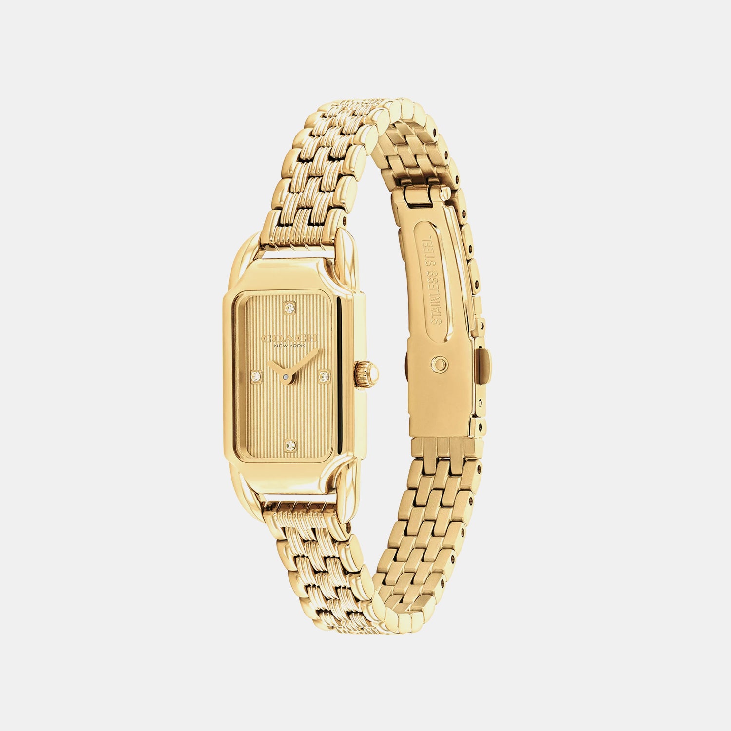 Cadie Women Quartz Gold Dial Analog Stainless Steel Watch 14504629