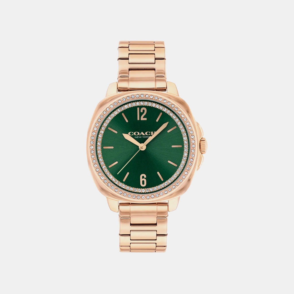 Kitt Women Quartz Green Dial Analog Stainless Steel Watch 14504637