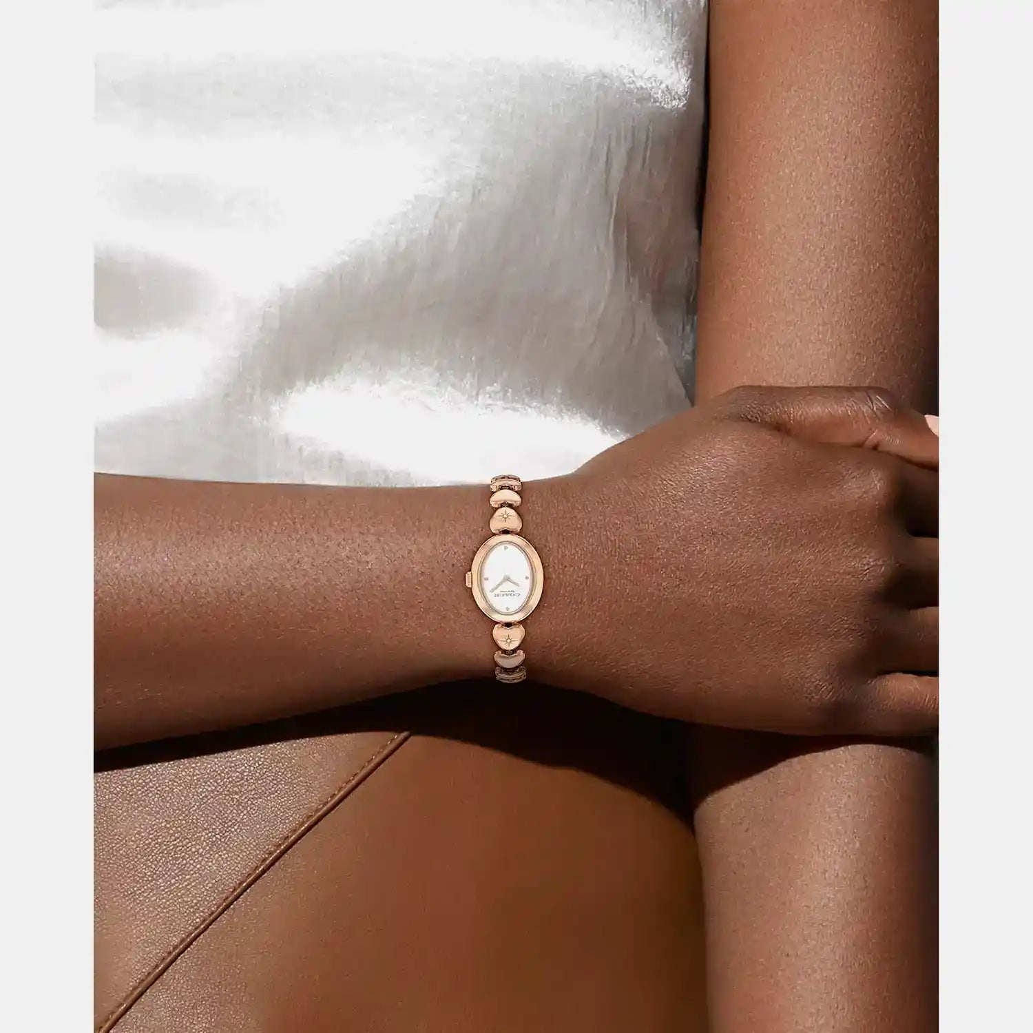 Sammy Women Quartz White Dial Analog Stainless Steel Watch 14504640