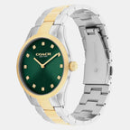 Brooks Women Quartz Green Dial Analog Stainless Steel Watch 14504642