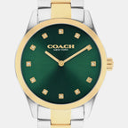 Brooks Women Quartz Green Dial Analog Stainless Steel Watch 14504642