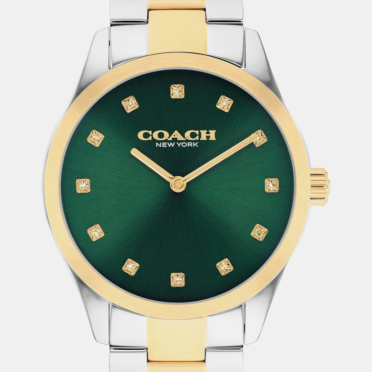 Brooks Women Quartz Green Dial Analog Stainless Steel Watch 14504642