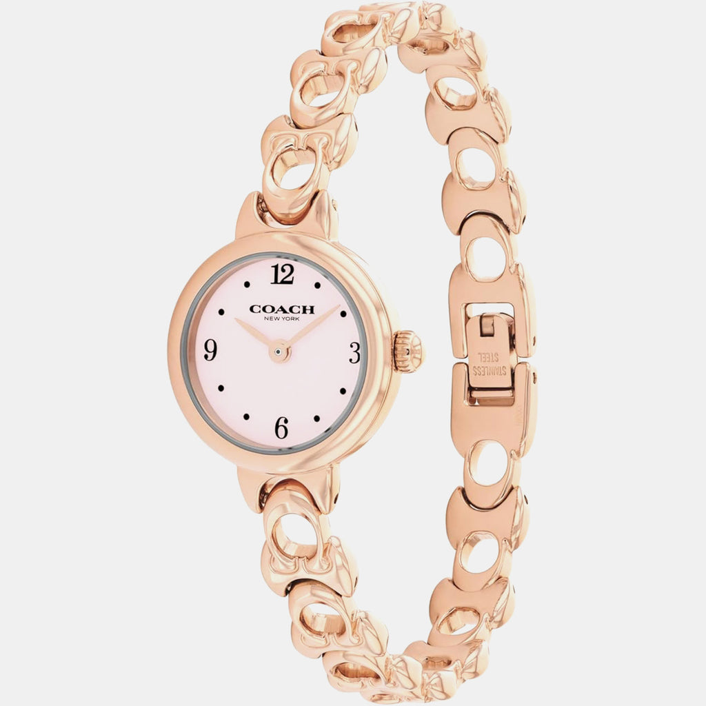 Iris Women Quartz Pink Dial Analog Stainless Steel Watch 14504652