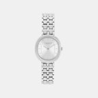 Women Quartz Silver Dial Analog Stainless Steel Watch 14504659