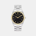 Brooks Women Quartz Black Dial Analog Stainless Steel Watch 14504666
