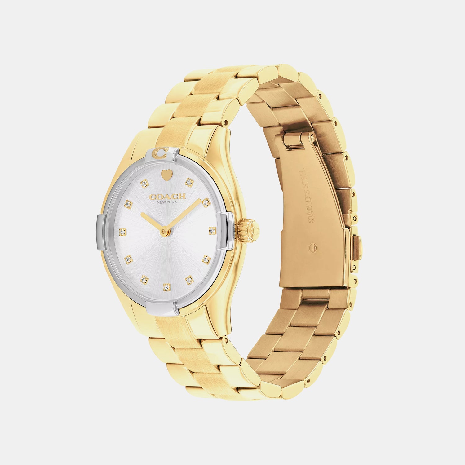 Brooks Women Quartz Silver Dial Analog Stainless Steel Watch 14504667