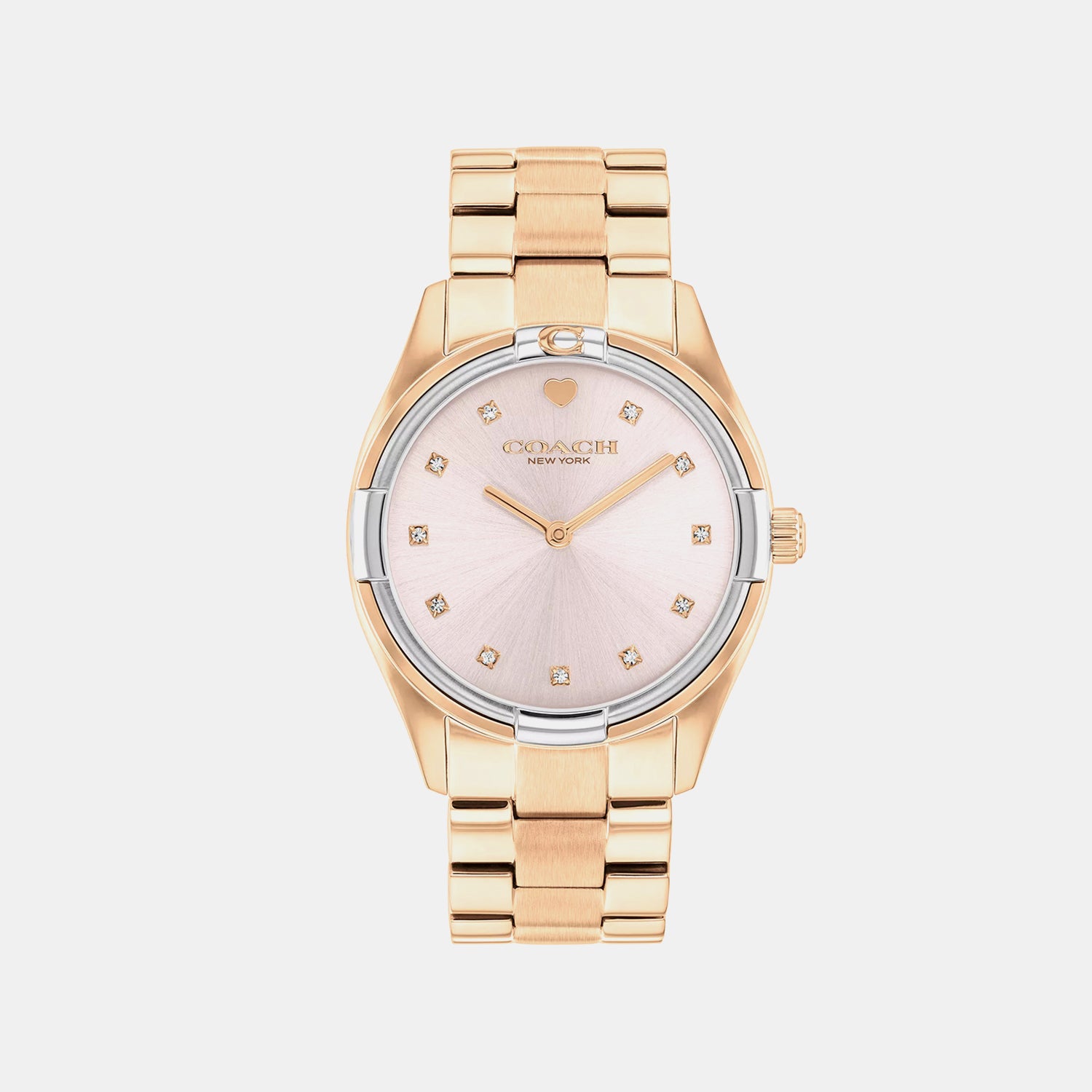 Brooks Women Quartz Pink Dial Analog Stainless Steel Watch 14504668