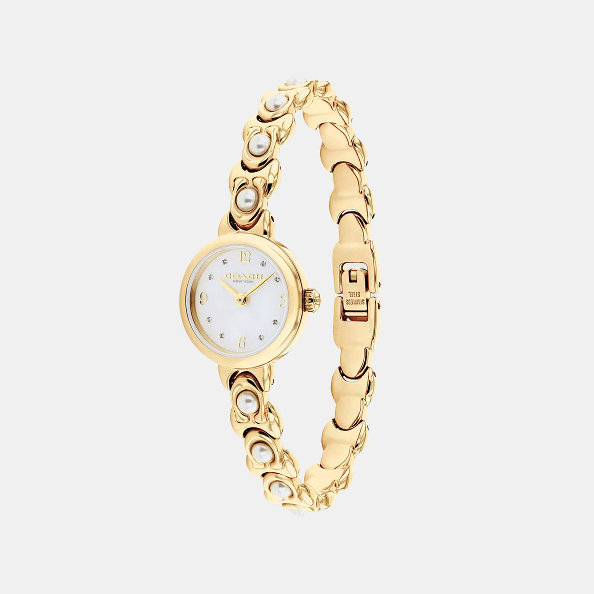 Iris Women Quartz White Dial Analog Stainless Steel Watch 14504699