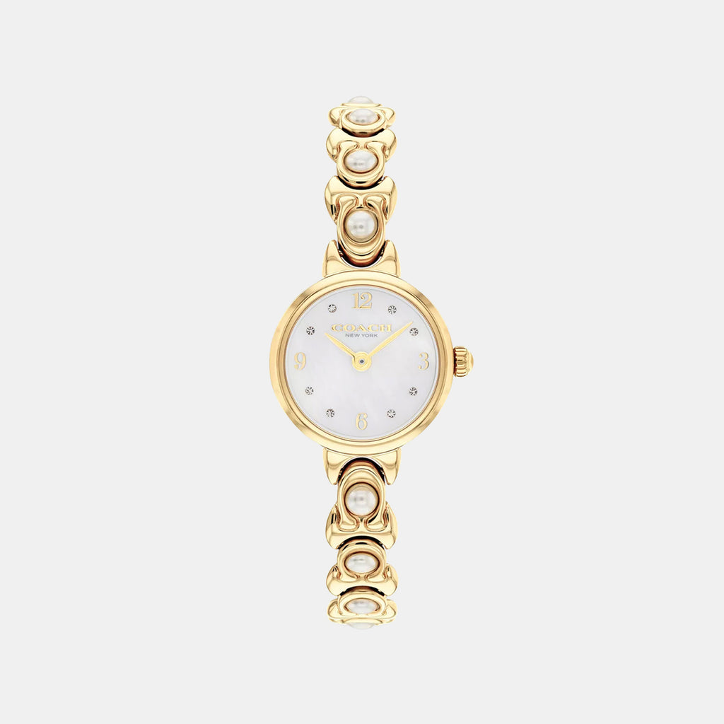 Iris Women Quartz White Dial Analog Stainless Steel Watch 14504699