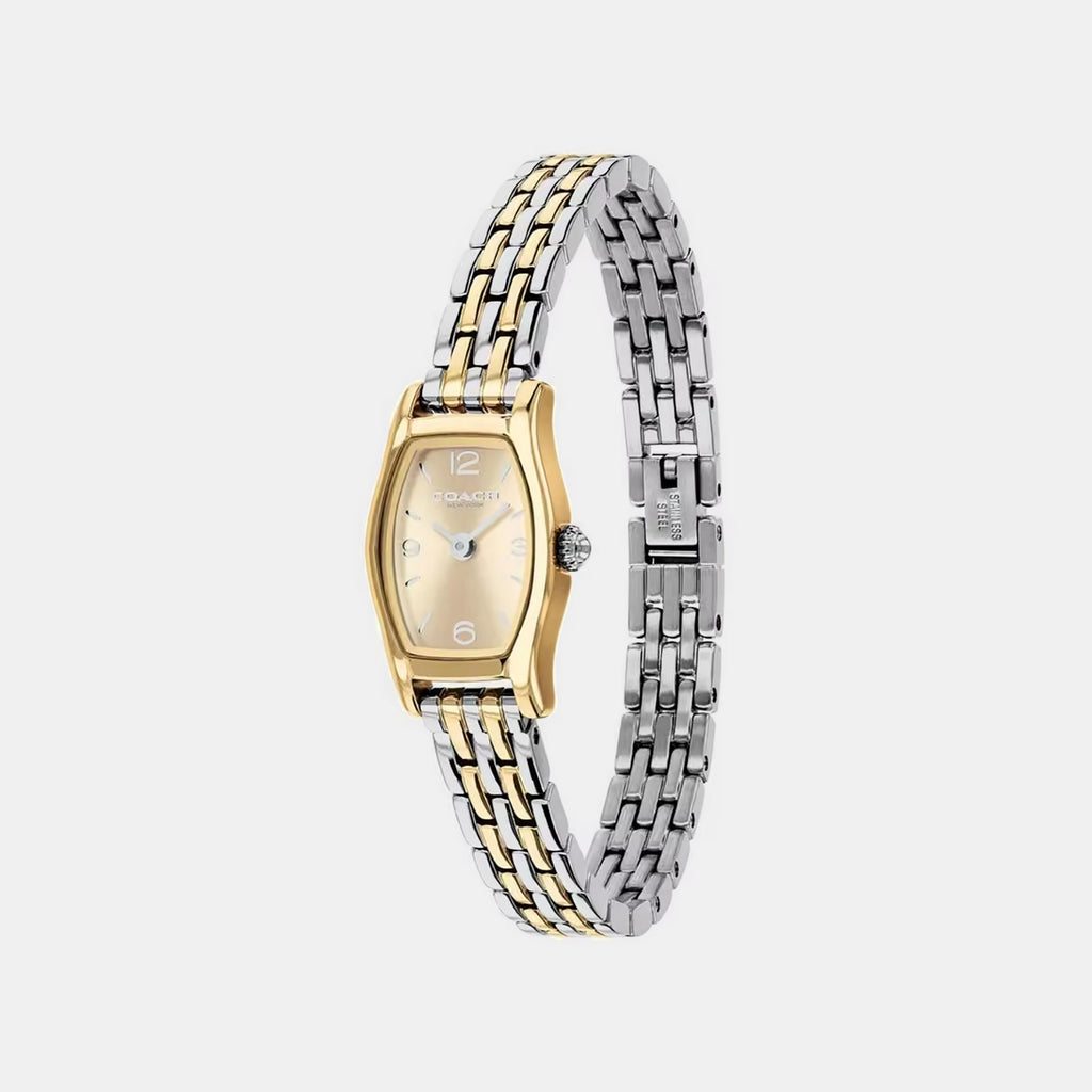 Greta Women Quartz Champagne Dial Analog Stainless Steel Watch 14504718