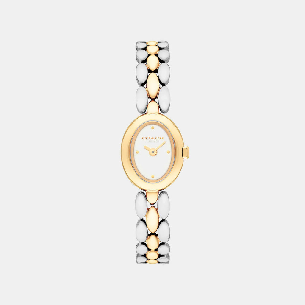 Moderne Women Quartz White Dial Analog Stainless Steel Watch 14504738