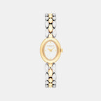 Moderne Women Quartz White Dial Analog Stainless Steel Watch 14504738