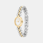Moderne Women Quartz White Dial Analog Stainless Steel Watch 14504738