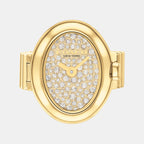 Sammy Women Quartz Gold Dial Analog Stainless Steel Ring Watch 14504745