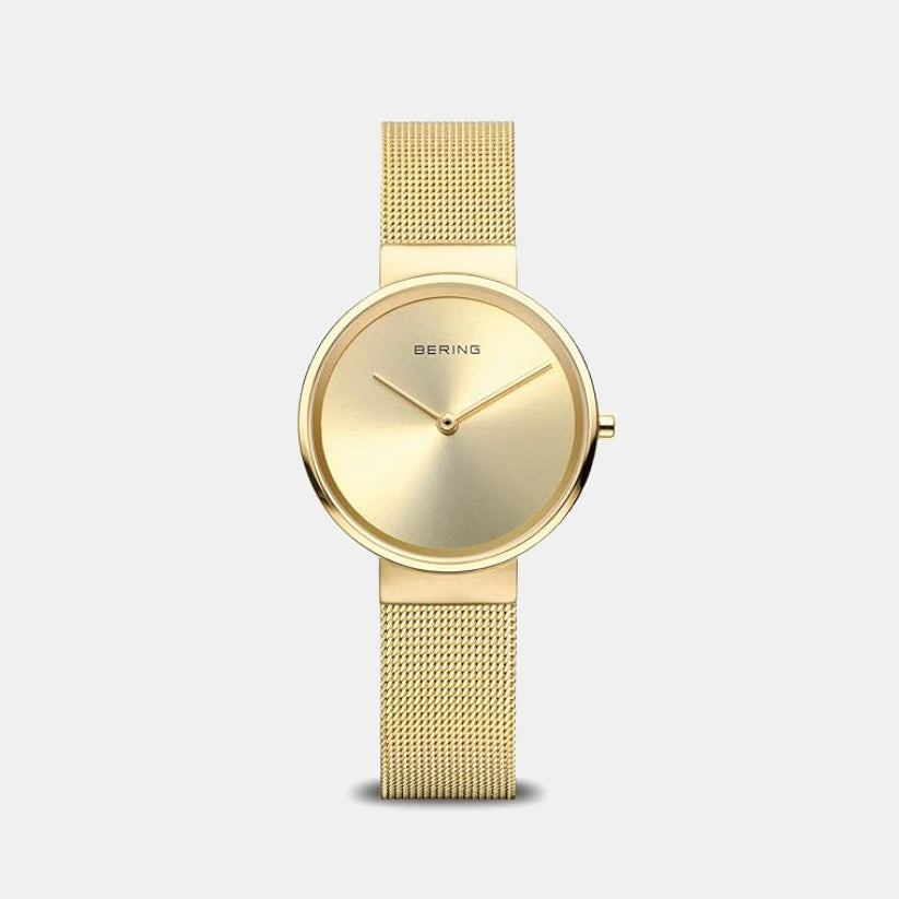Bering Round Gold Analog watch
