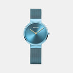 Classic Women Blue Dial Analog Stainless Steel Watch 14531-388