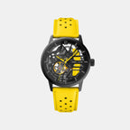 Paddock Women Automatic Black Dial Analog Leather Watch 145G849