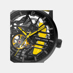 Paddock Women Automatic Black Dial Analog Leather Watch 145G849