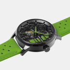 Paddock Women Automatic Black Dial Analog Leather Watch 145G877
