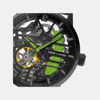 Paddock Women Automatic Black Dial Analog Leather Watch 145G877