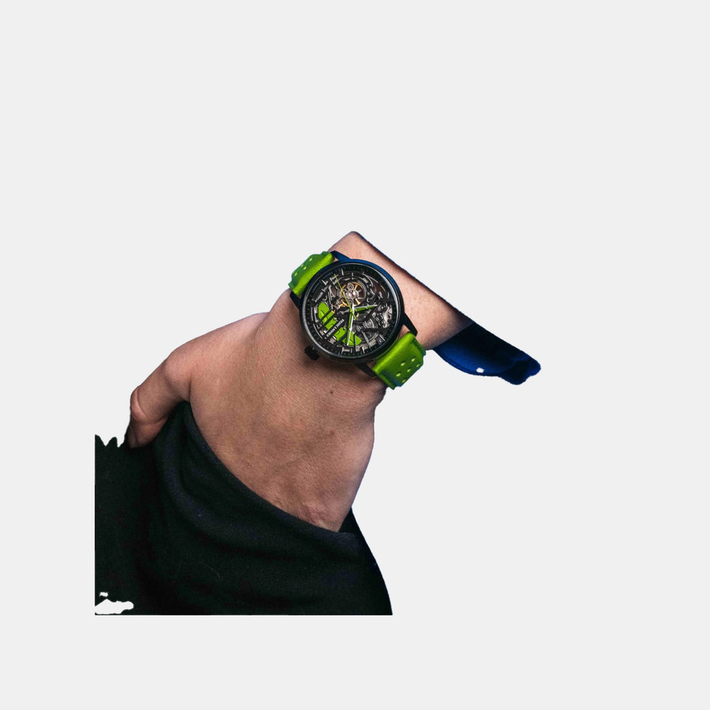 Paddock Women Automatic Black Dial Analog Leather Watch 145G877