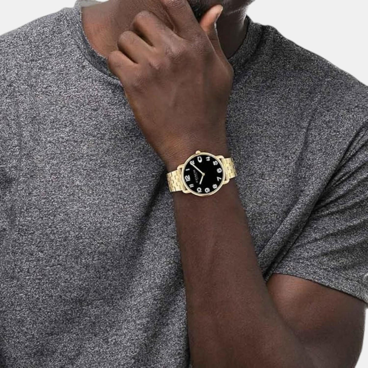 Elliot Men Quartz Black Dial Analog Stainless Steel Watch 14602669