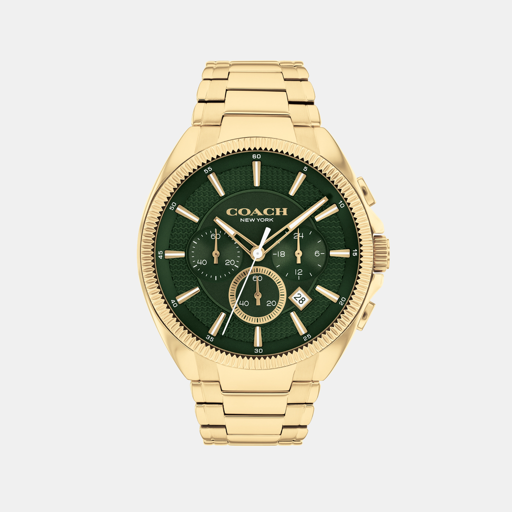 Coach Round Green Chronograph watch