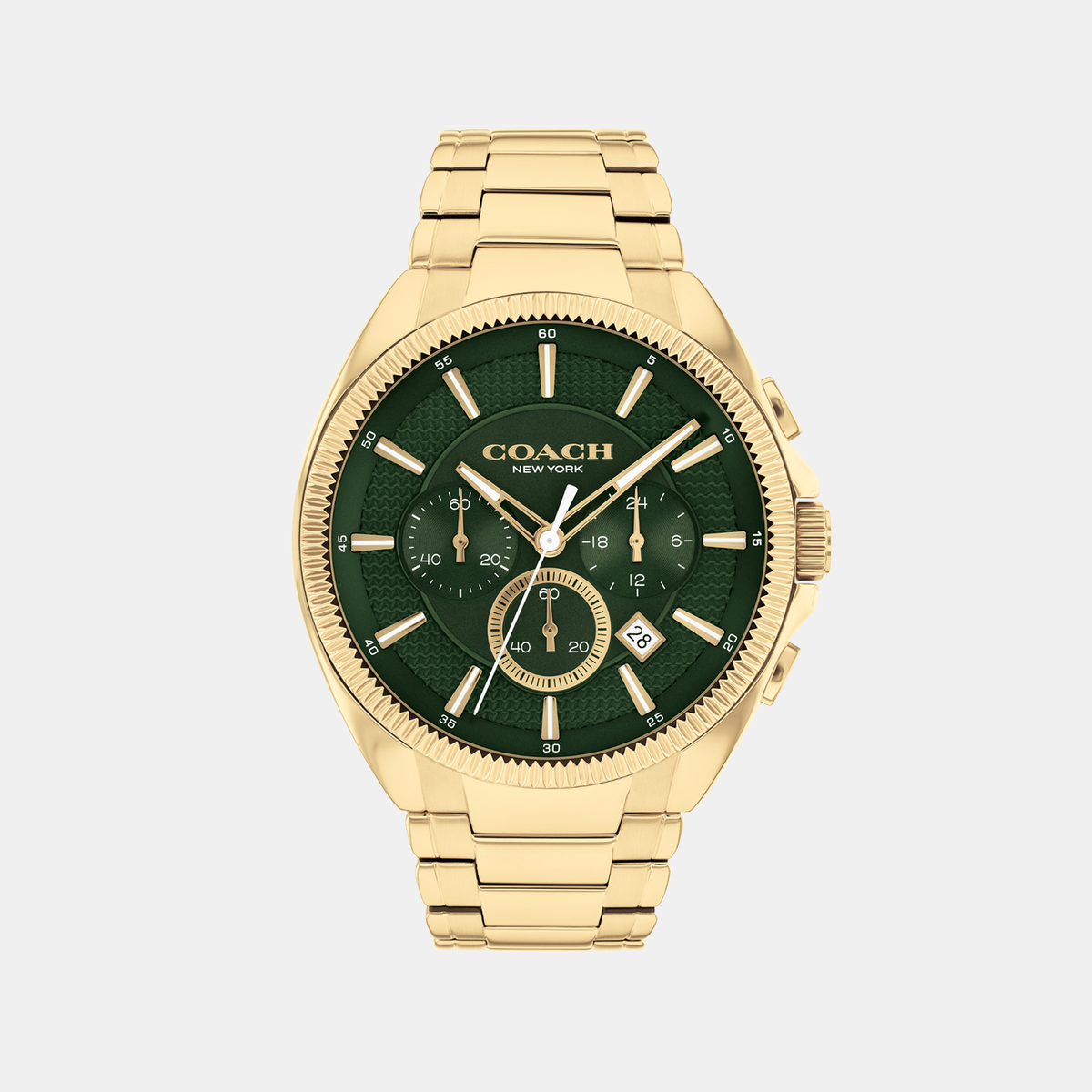 Coach Round Green Chronograph watch