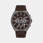 Jackson Men Quartz Brown Dial Chronograph Leather Watch 14602686
