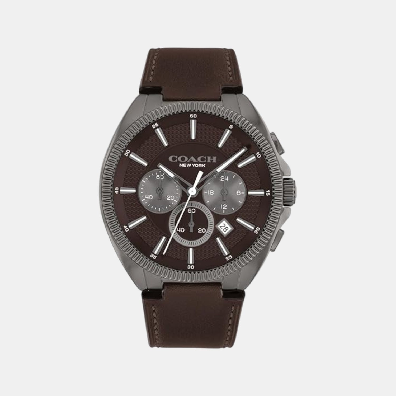Jackson Men Quartz Brown Dial Chronograph Leather Watch 14602686