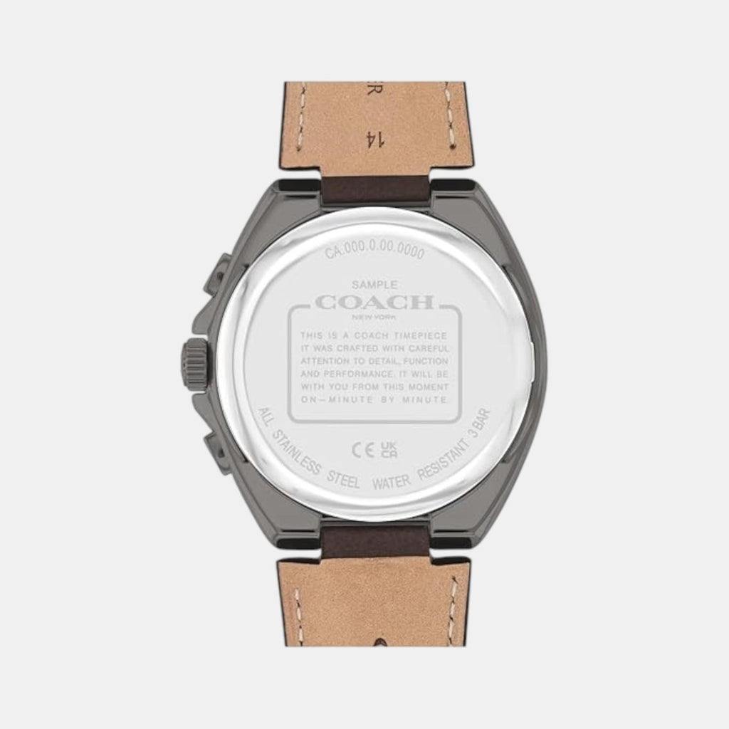 Jackson Men Quartz Brown Dial Chronograph Leather Watch 14602686