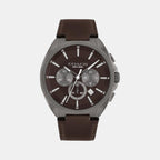 Jackson Men Quartz Brown Dial Chronograph Leather Watch 14602686